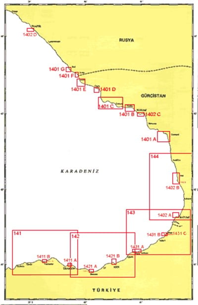 TR 1431 Harita: Karadeniz Limanları: Pazar - Ardeşen, Hopa, Hopa Limanı
