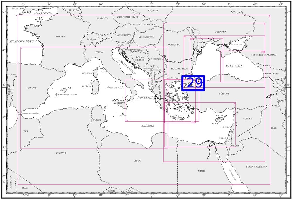 TR 29 Harita: Marmara Denizi