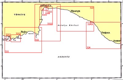 TR 3212 Harita: Kaş Doğusu, Ulu Burun - Geyikova Burnu