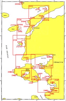 TR 2141 Harita: Ege Denizi Limanları - Nisos Lesvos (Midilli)
