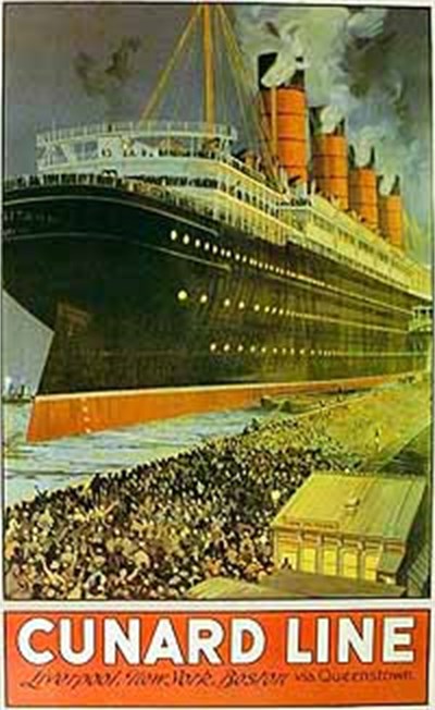 Cunard Line, Liverpool - New York - Boston
