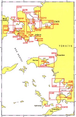 TR 2231 Harita: Ege Denizi Limanları: Mersin Körfezi, Sığacık, Kuşadası, Dilek Yarımadası