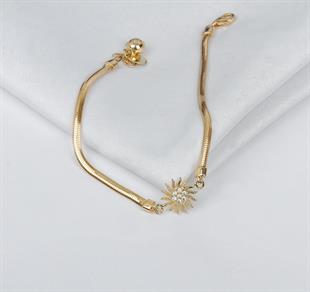 ALTIN14 Ayar Balık Sırtı Güneş Model Bileklik