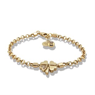 BİLEKLİKYonca İkonlu 14 Ayar Altın Bileklik