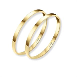 HUTTENBERG COLLECTİON14 Ayar 3 mm Düz Model Sarı İncecik Altın Alyans Yüzük14 Ayar 3 mm Düz Model Sarı İncecik Altın Alyans Yüzük
