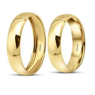 KLASİK ALYANS14 Ayar 5 mm İçi Boş Sarı Altın Klasik Alyans Yüzük14 Ayar 5 mm İçi Boş Sarı Altın Klasik Alyans Yüzük