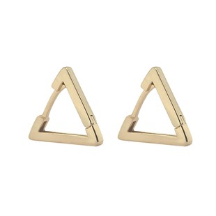 KÜPE14 Ayar Altın Üçgen Küpe