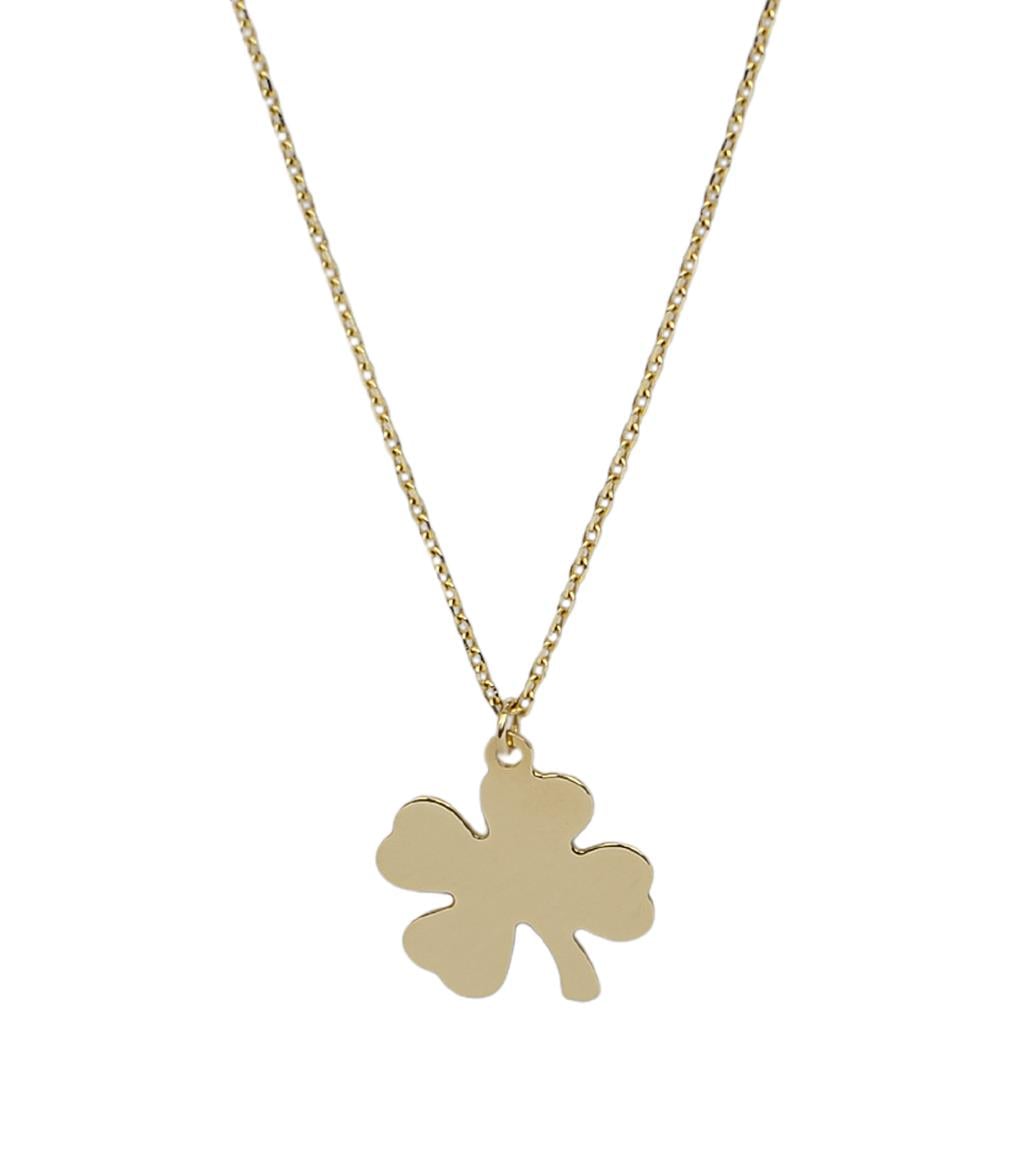 KOLYE14 Ayar Klasik Yonca Kolye