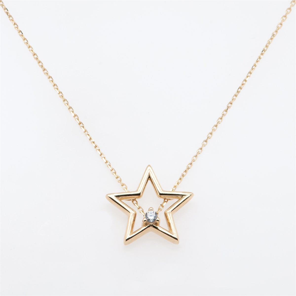 KOLYEYıldız Taşlı 14 Ayar Altın Kolye