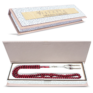 Gül Kokulu Ahşap 99'lu Tesbih bordo-Isparta