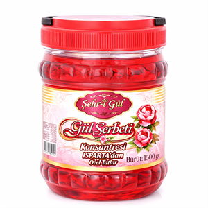 Gül Şerbeti Konsantresi Pvc Kavanoz 1500 Gr -Şehr-i Gül Isparta