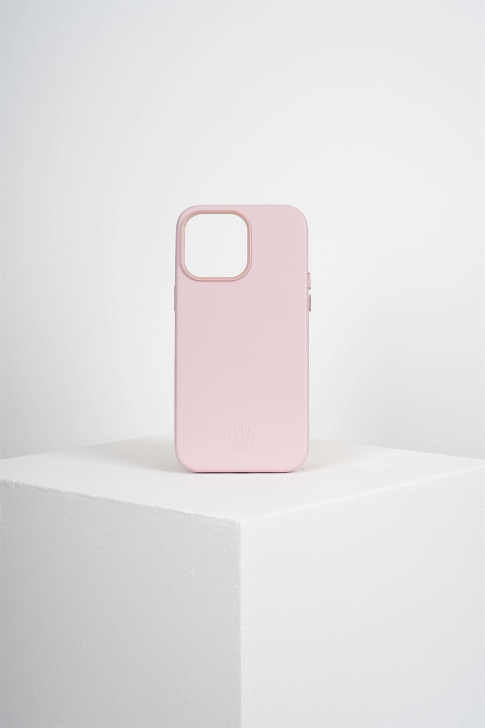 Triton Iphone 15 Pro Max Pembe Kılıf Manyetik Özellikli Deri Kılıf