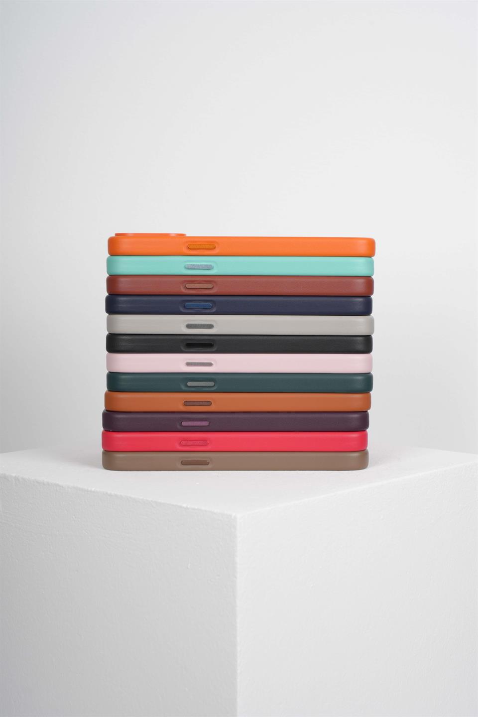 Xelium Iphone 15 Pro Max Pembe Kılıf Manyetik Özellikli Deri Kılıf+Kartlık