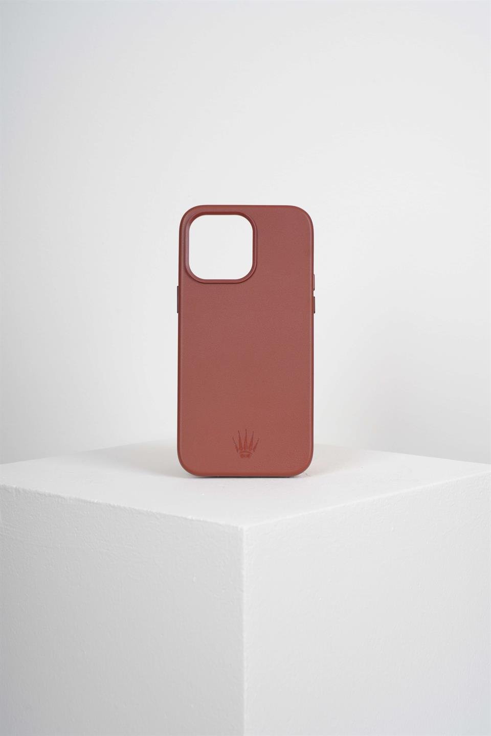 Triton Iphone 14 Pro Max Kiremit Kılıf Manyetik Özellikli Deri Kılıf  