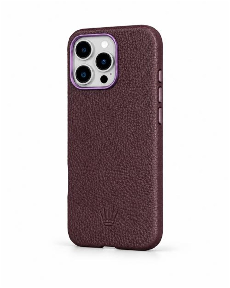 ArmorCase Iphone 15 Pro Max mor Kılıf Manyetik Özellikli Deri Kılıf