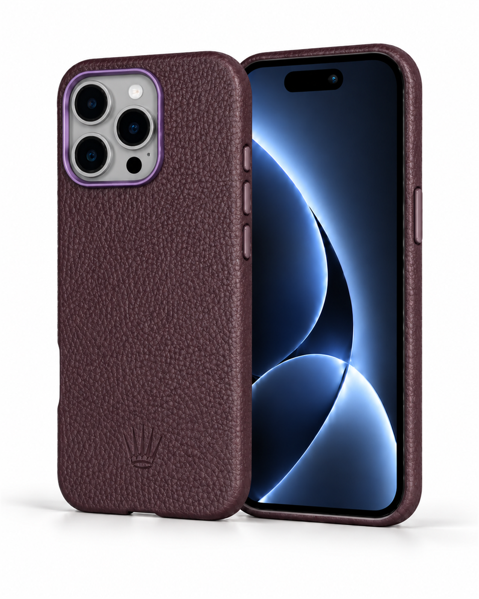 ArmorCase Iphone 15 Pro Max mor Kılıf Magsafe Özellikli Deri Kılıf