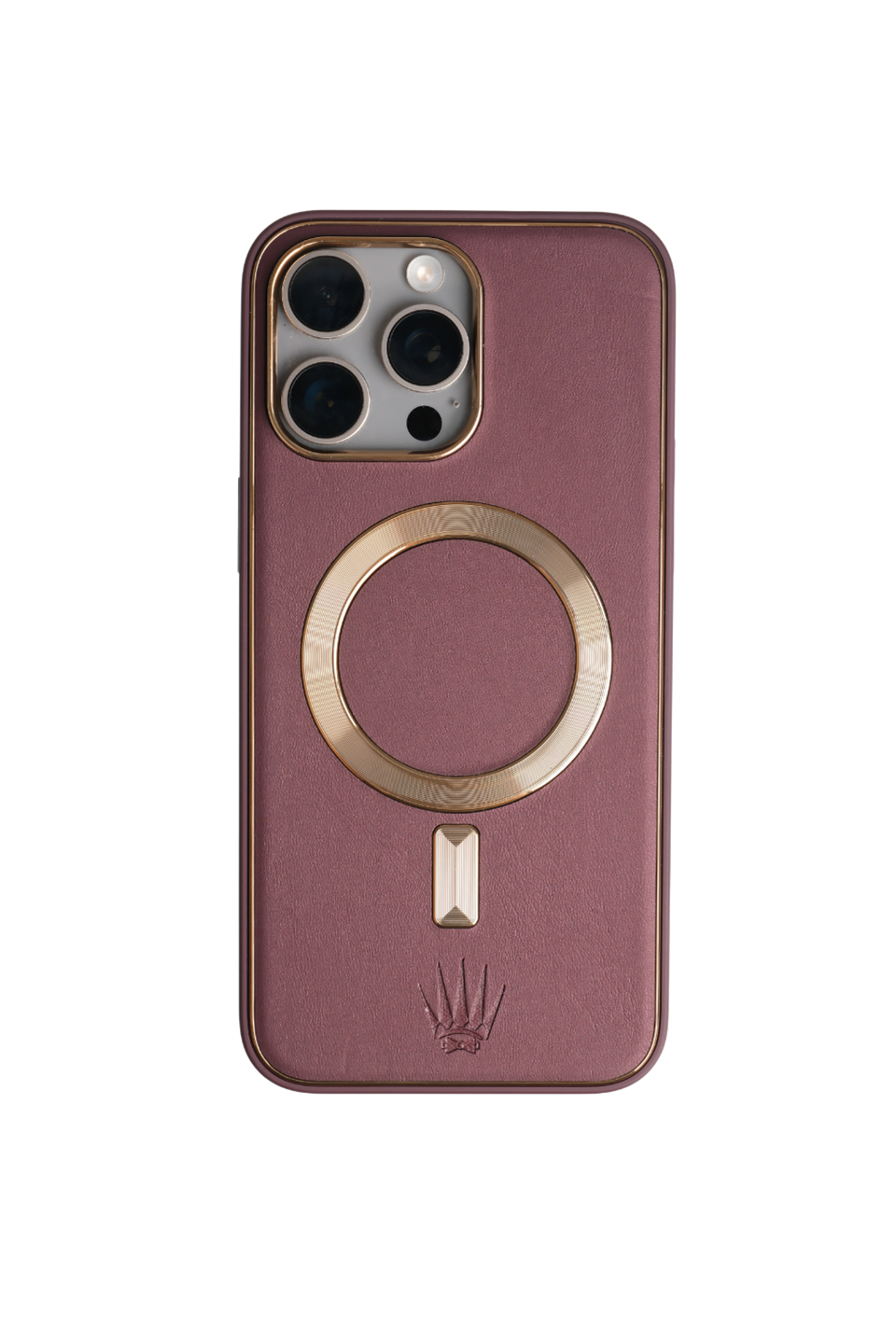 CaseMate Iphone 15 Pro Max bordo Kılıf Manyetik Özellikli Deri Kılıf