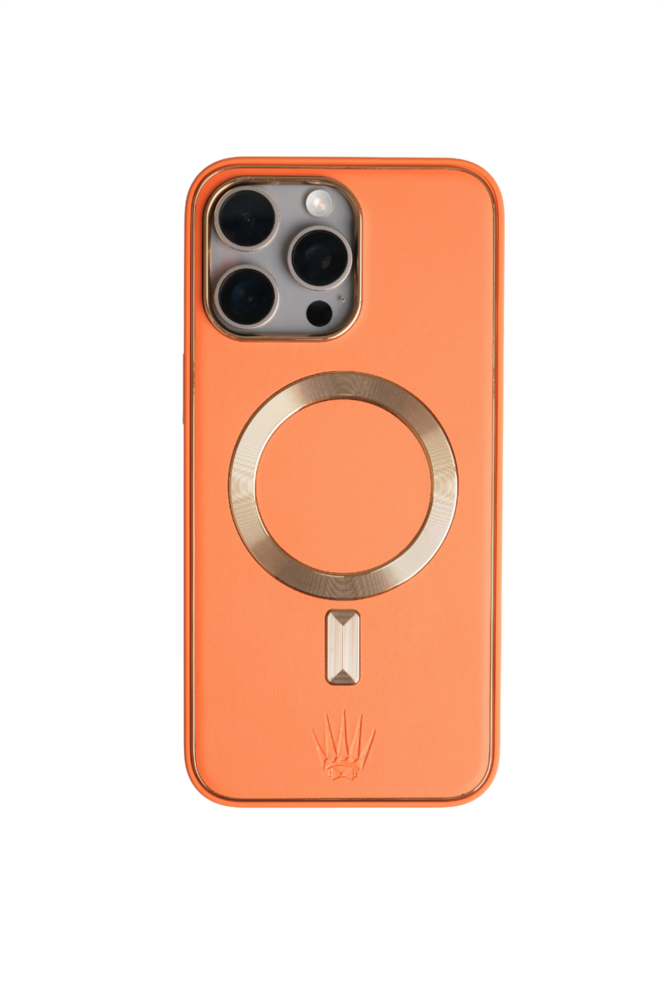 CaseMate Iphone 15 Pro Max turuncu Kılıf Manyetik Özellikli Deri Kılıf