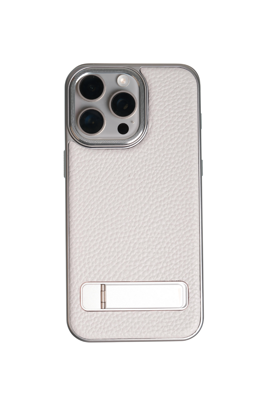 Caseon Iphone 15 Pro Max Gri Manyetik Özellikli Standlı Deri Kılıf