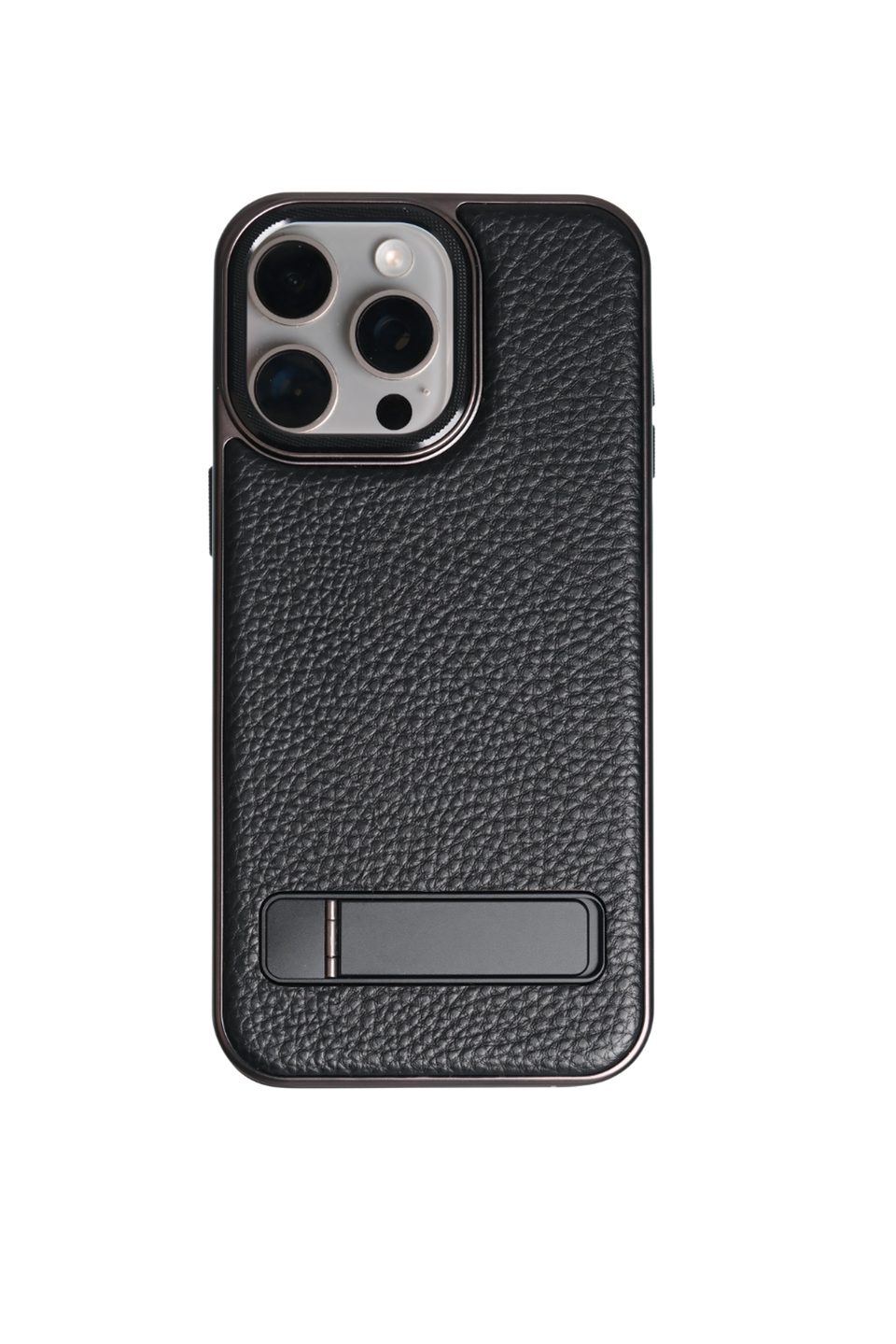 Caseon Iphone 15 Pro Max Siyah Manyetik Özellikli Standlı Deri Kılıf