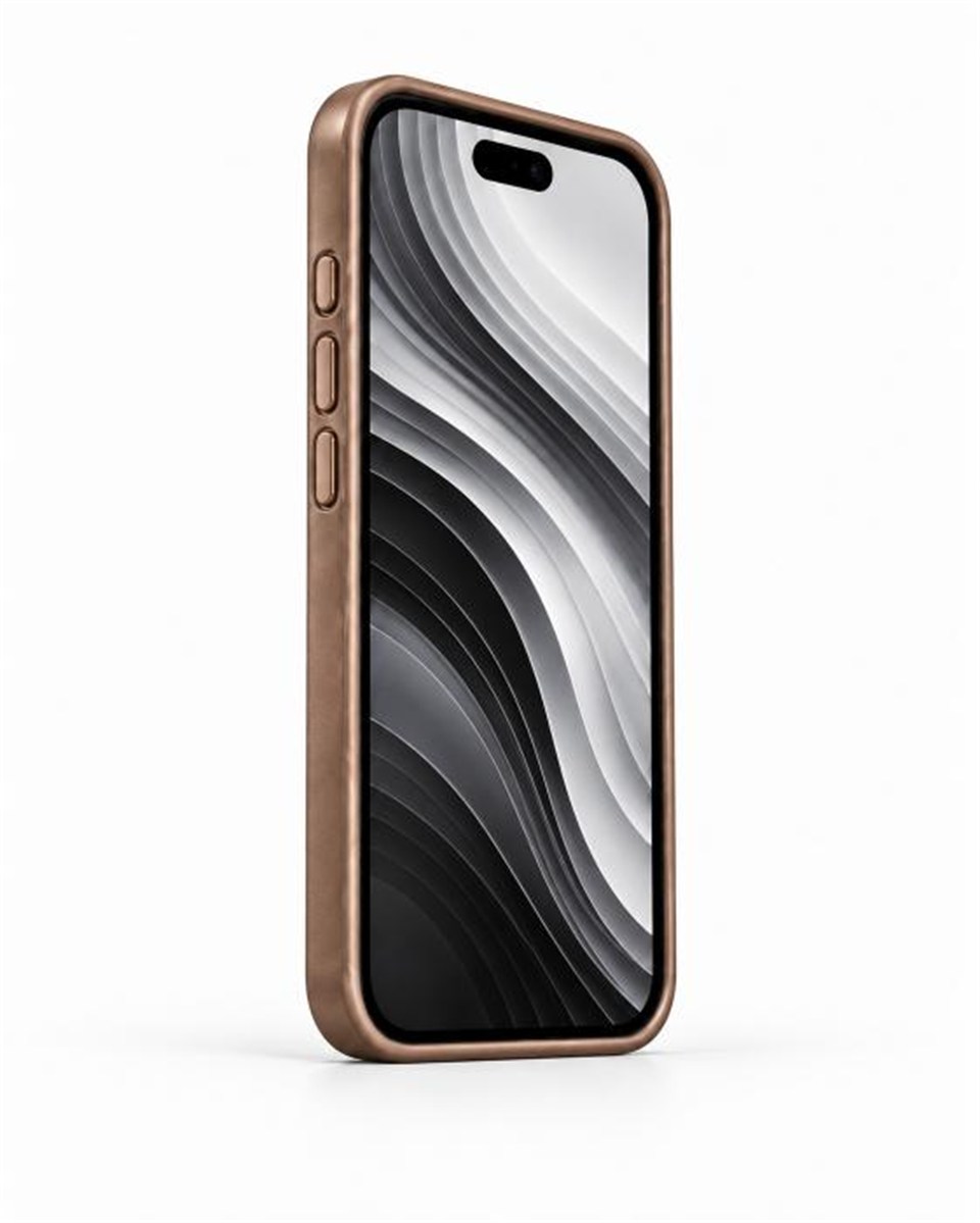 Caseon Iphone 15 Pro Max Kahverengi Manyetik Özellikli Standlı Deri Kılıf