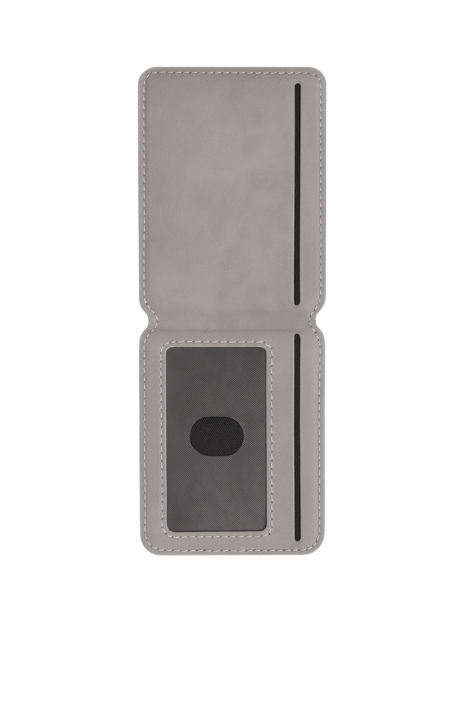 Cover IPHONE 15 PRO MAX GRİ STANDLI Manyetik KILIF + KARTLIK