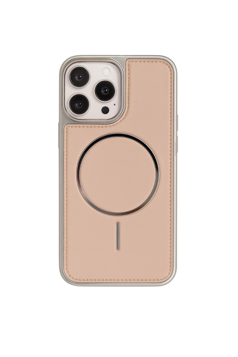 NeoMag Case Iphone 15 Pro Max Krem Manyetik Özellikli Deri Kılıf 