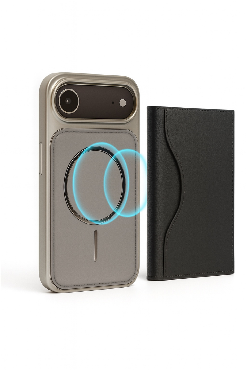 NeoMag Case Iphone 17 Air Gri Manyetik Özellikli Deri Kılıf 