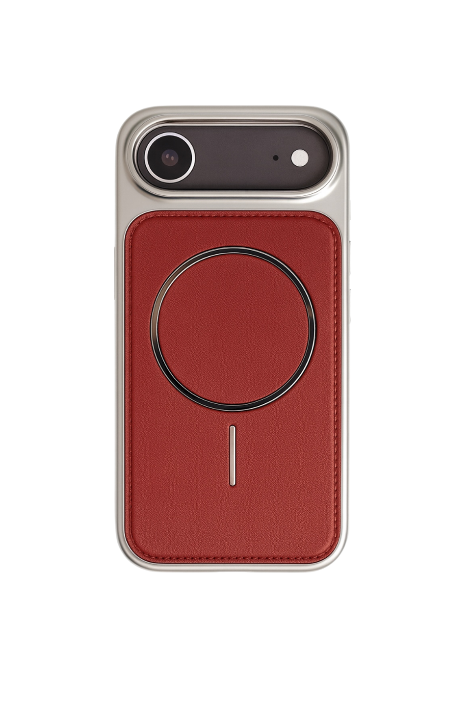 NeoMag Case Iphone 17 Air Kırmızı Manyetik Özellikli Deri Kılıf 