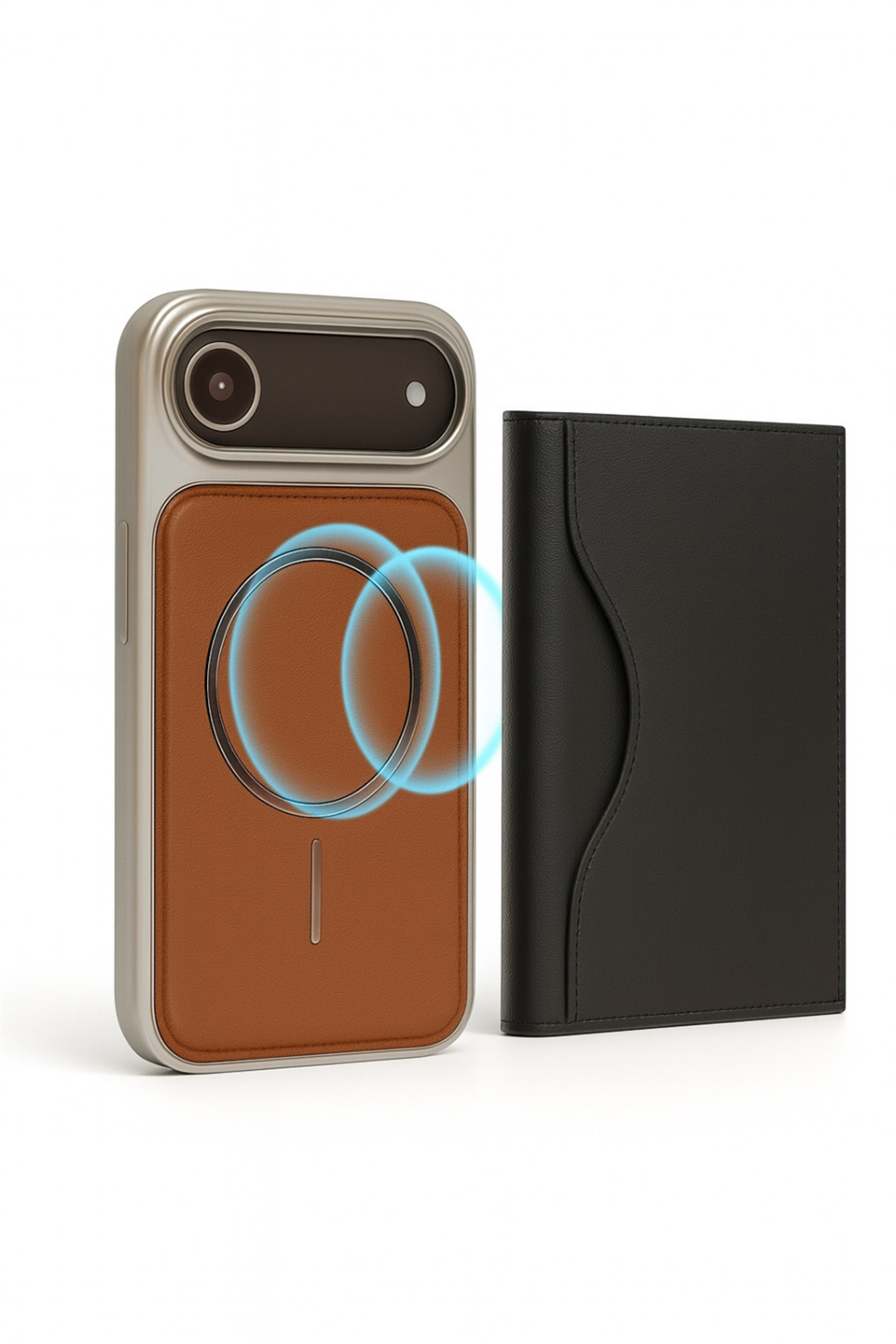 NeoMag Case Iphone 17 Air Taba Manyetik Özellikli Deri Kılıf 