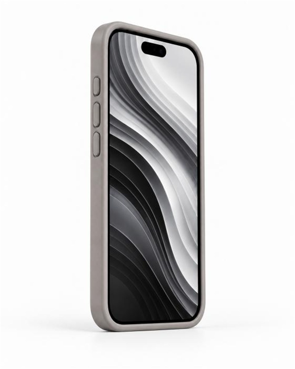 PrimeCase Iphone 15 Pro Max Gri Manyetik Özellikli Standlı Deri Kılıf+Kartlık
