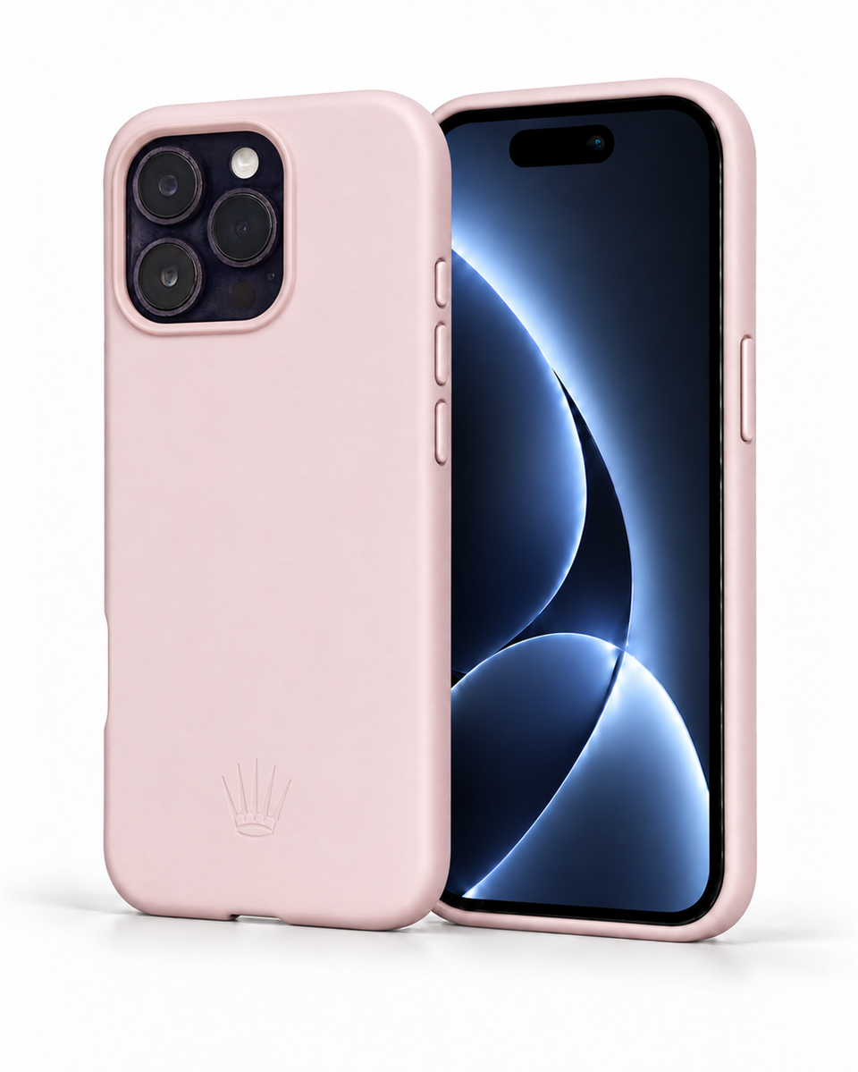 Triton Iphone 15 Pro Max Pembe Kılıf Magsafe Özellikli Deri Kılıf