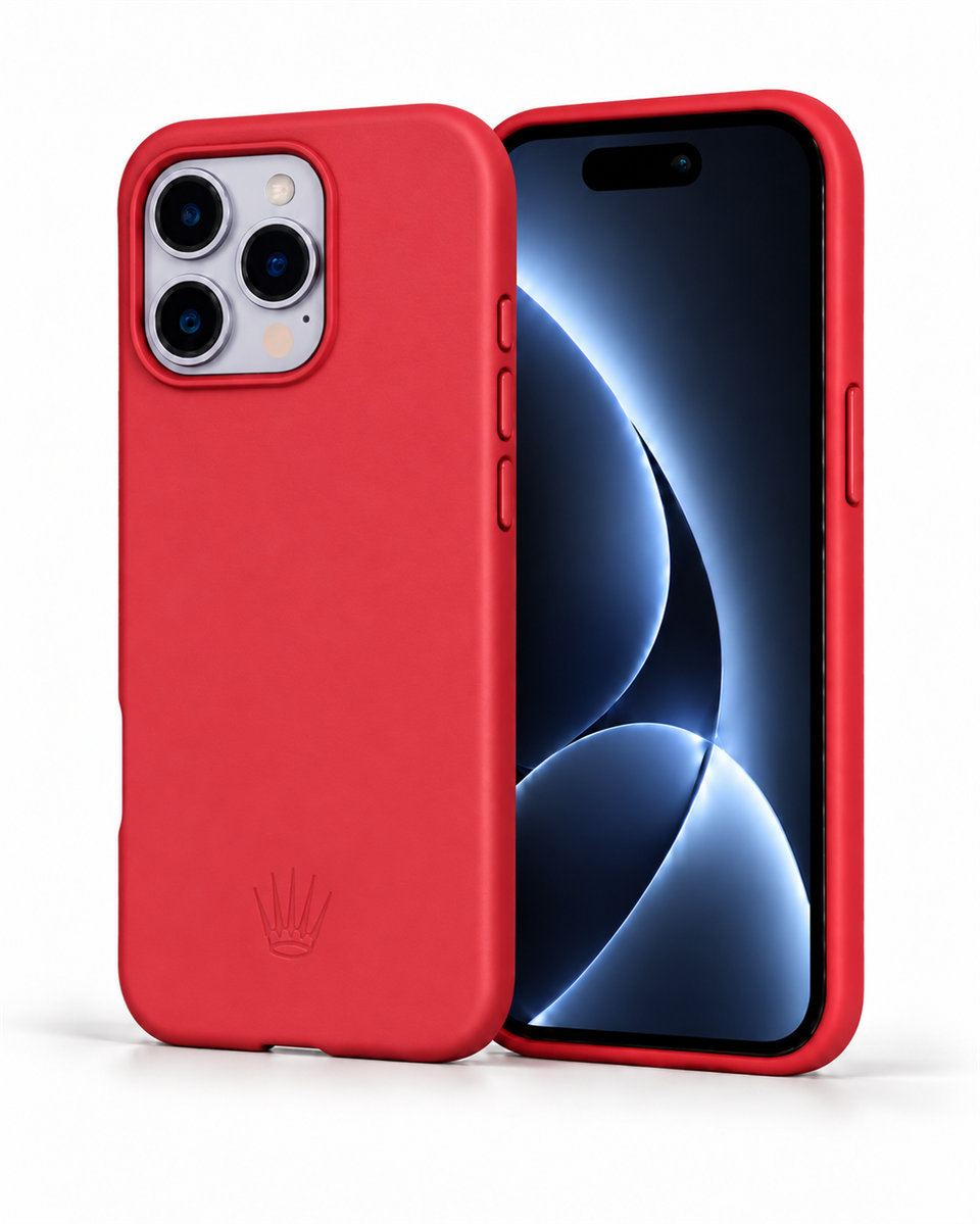 Triton Iphone 15 Pro Max Kırmızı Kılıf Magsafe Özellikli Deri Kılıf