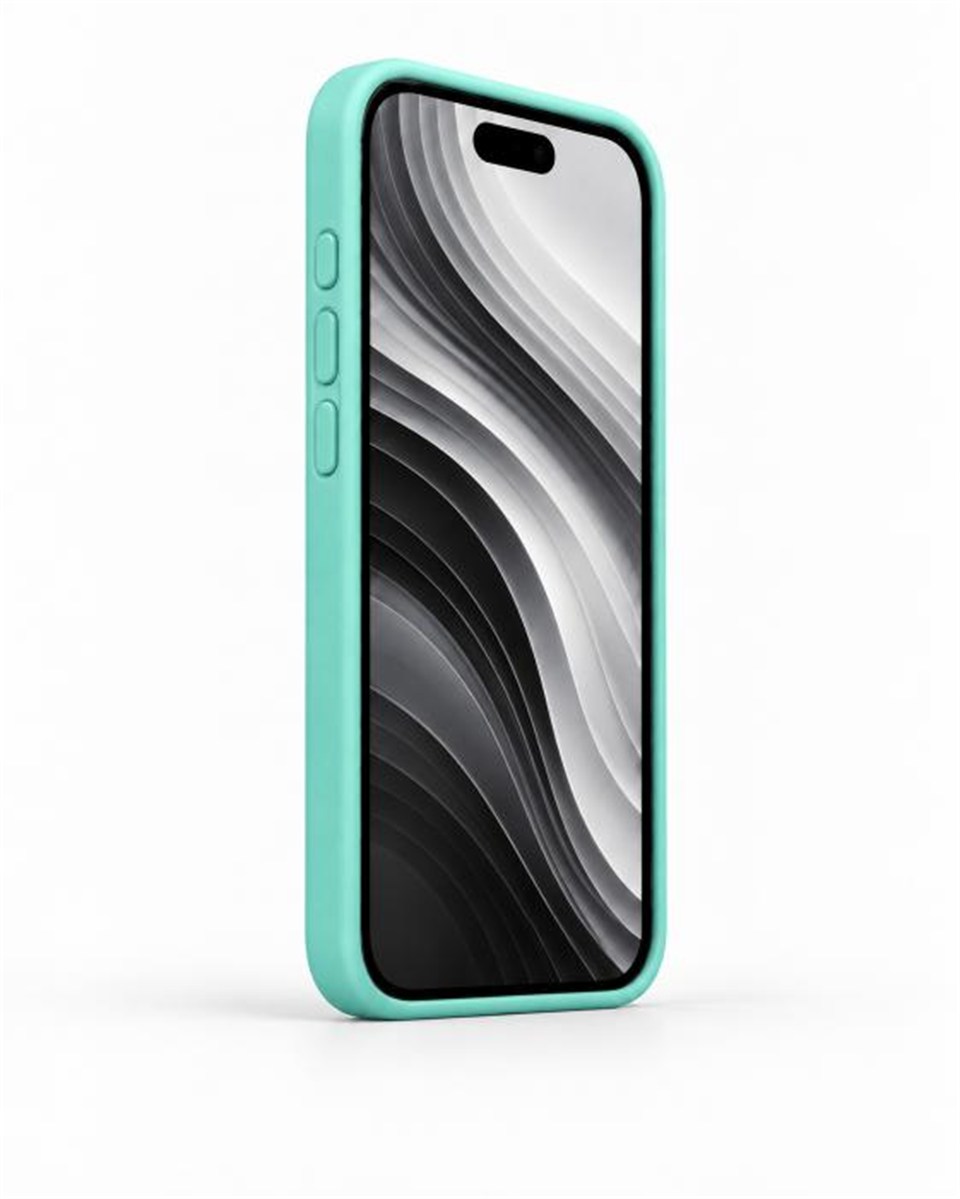 Triton Iphone 15 Pro Max Su Yeşili Kılıf Manyetik Özellikli Deri Kılıf