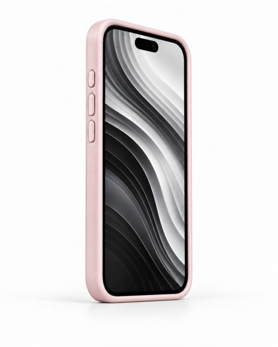 Triton Iphone 15 Pro Max Pembe Kılıf Manyetik Özellikli Deri Kılıf