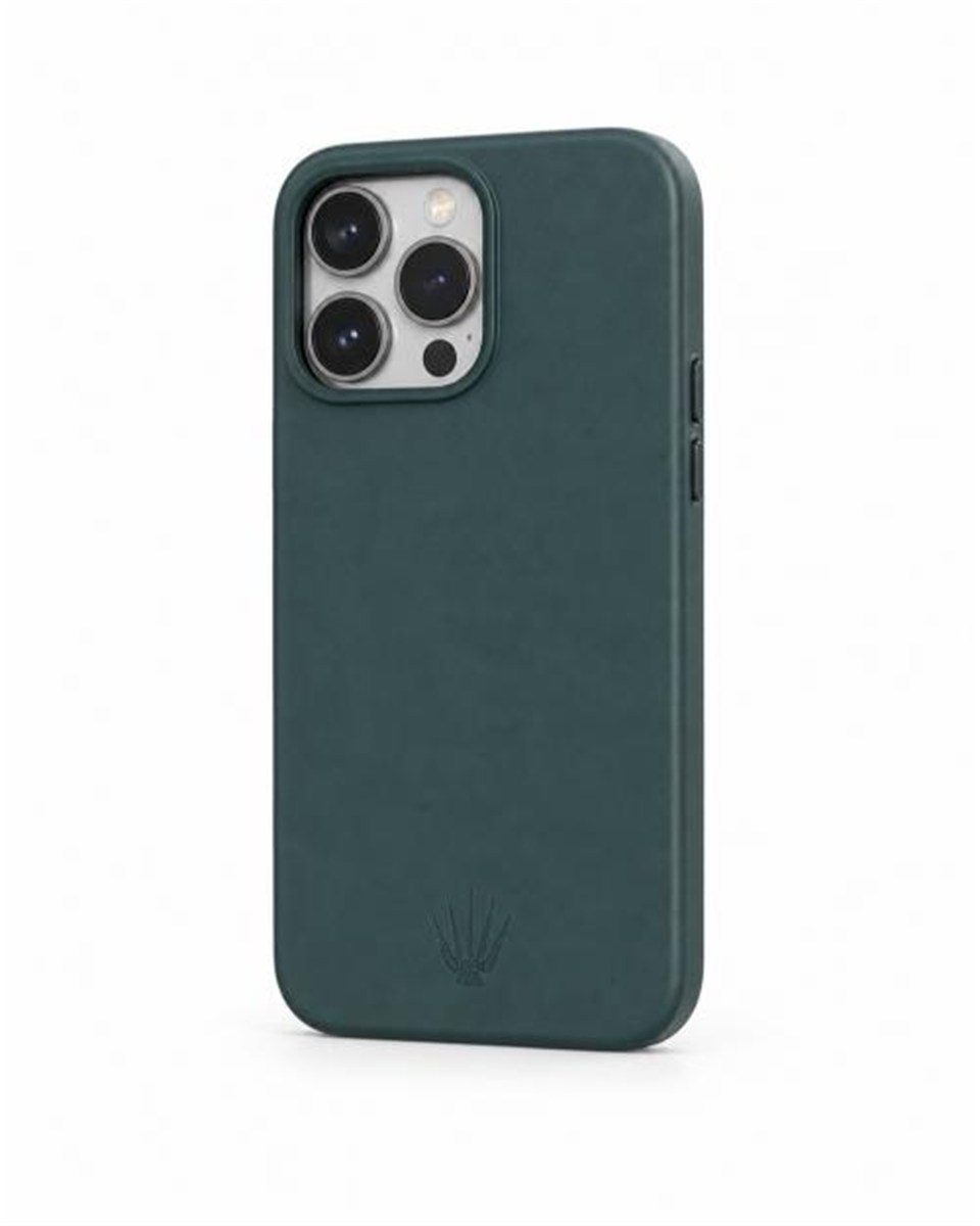 Triton Iphone 15 Pro Max Yeşil Kılıf Manyetik Özellikli Deri Kılıf