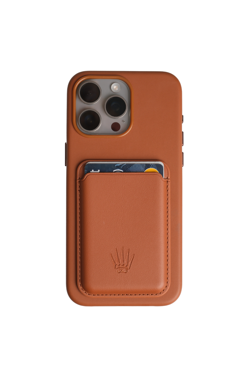 Xelium Iphone 15 Pro Max Taba Kılıf Manyetik Özellikli Deri Kılıf+Kartlık