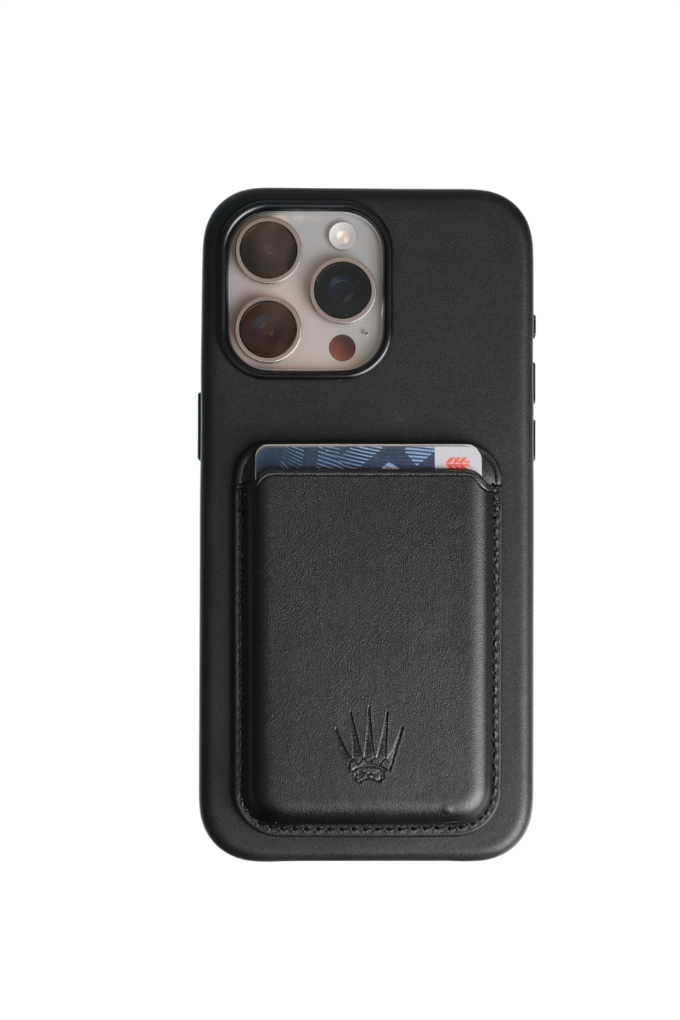 Xelium Iphone 15 Pro Max Siyah Kılıf Manyetik Özellikli Deri Kılıf+Kartlık