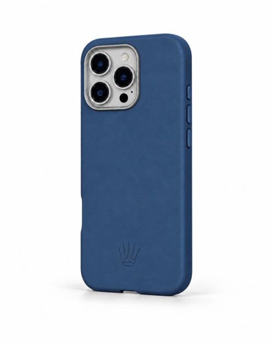 Luxe Iphone 16 Pro Max Mavi Kılıf Magsafe Özellikli Deri Kılıf