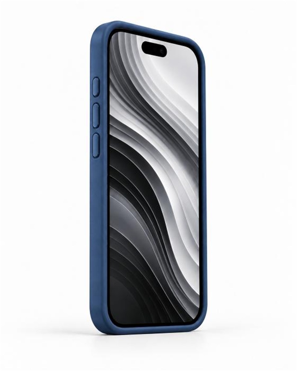 Luxe Iphone 16 Pro Max Mavi Kılıf Magsafe Özellikli Deri Kılıf