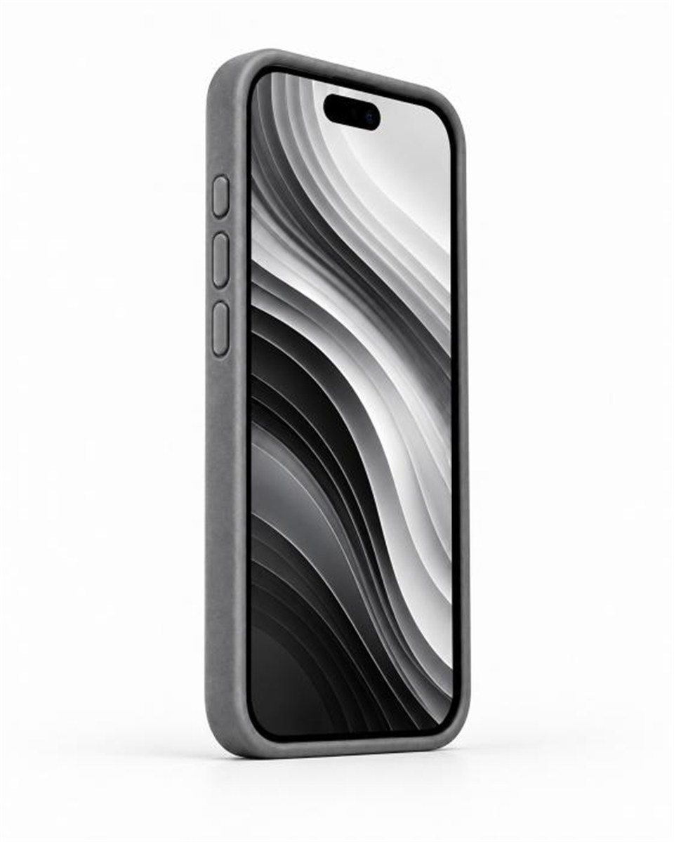 Luxe Iphone 16 Pro Max Gri Kılıf Magsafe Özellikli Deri Kılıf
