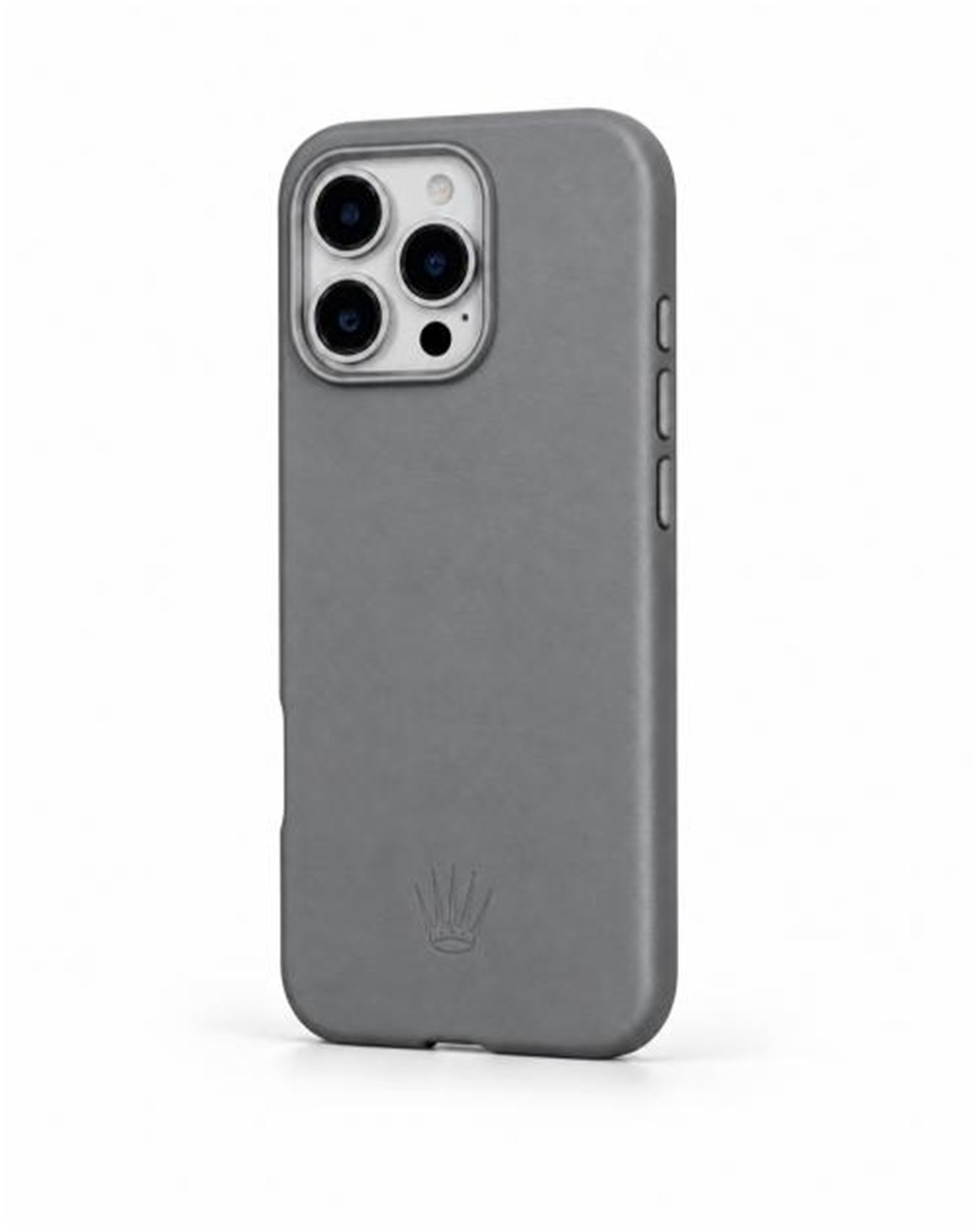 Luxe Iphone 16 Pro Max Gri Kılıf Magsafe Özellikli Deri Kılıf