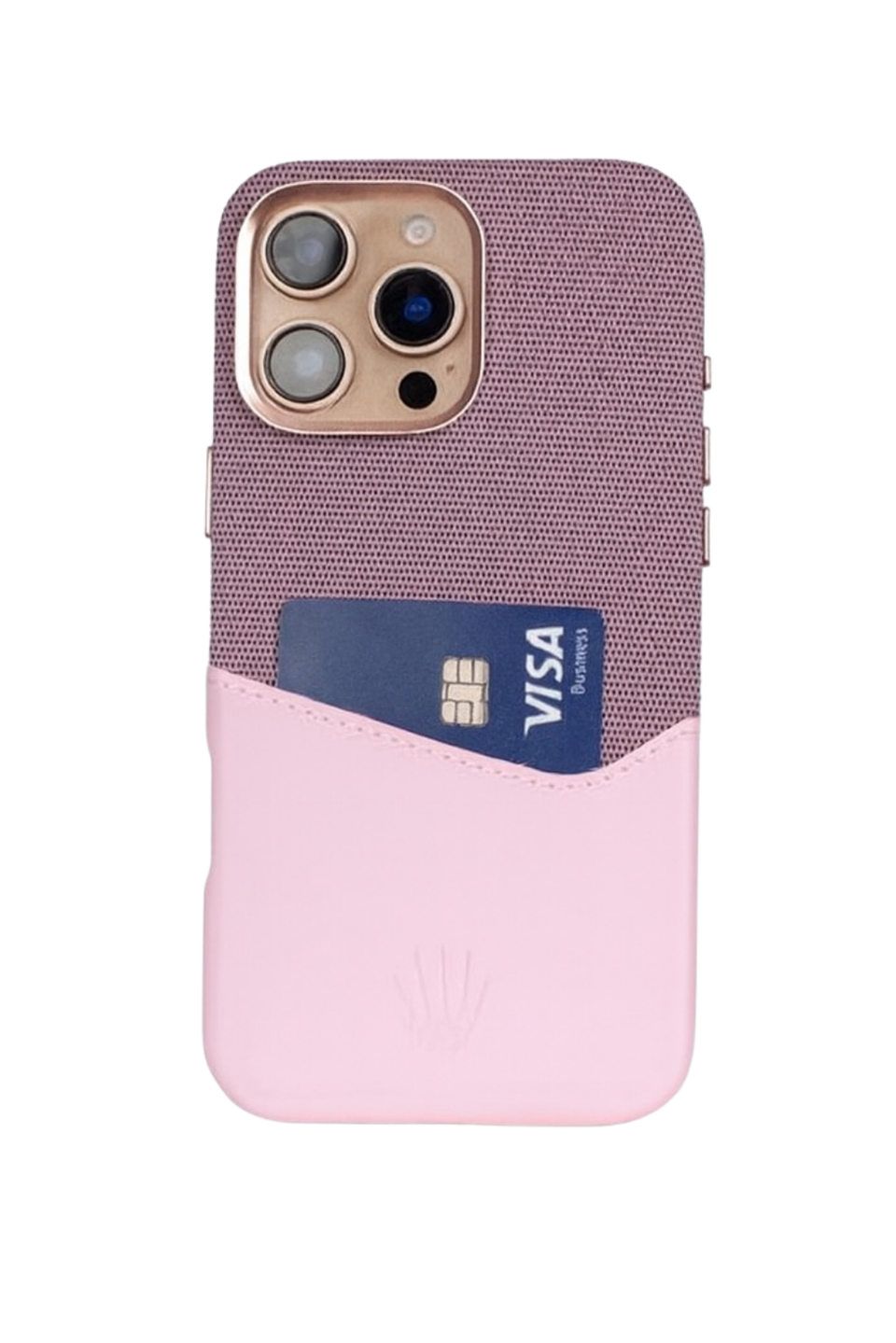 Nova Iphone 16 Pro Max Deri Kartlıklı Telefon Kılıfı Pembe 