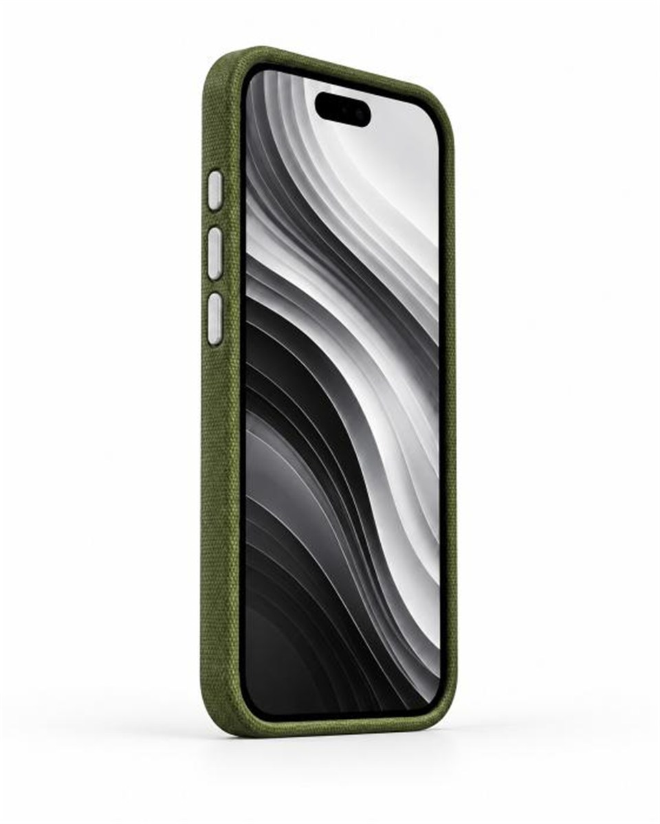 Nova Iphone 16 Pro Max Deri Kartlıklı Telefon Kılıfı Yeşil-Beyaz Şık ve Koruyucu