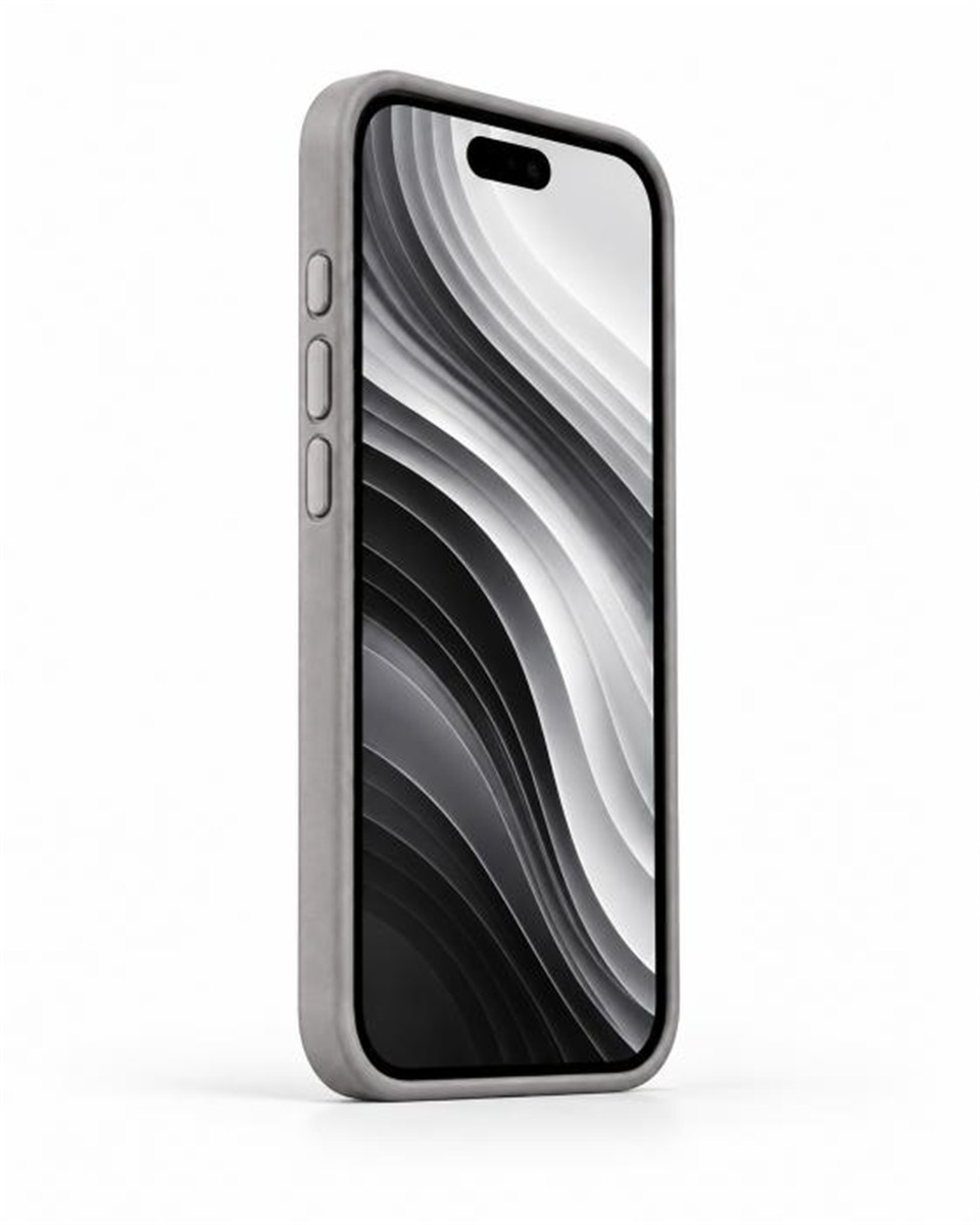 PrimeCase Iphone 16 Pro Max Gri Manyetik Özellikli Standlı Deri Kılıf+Kartlık