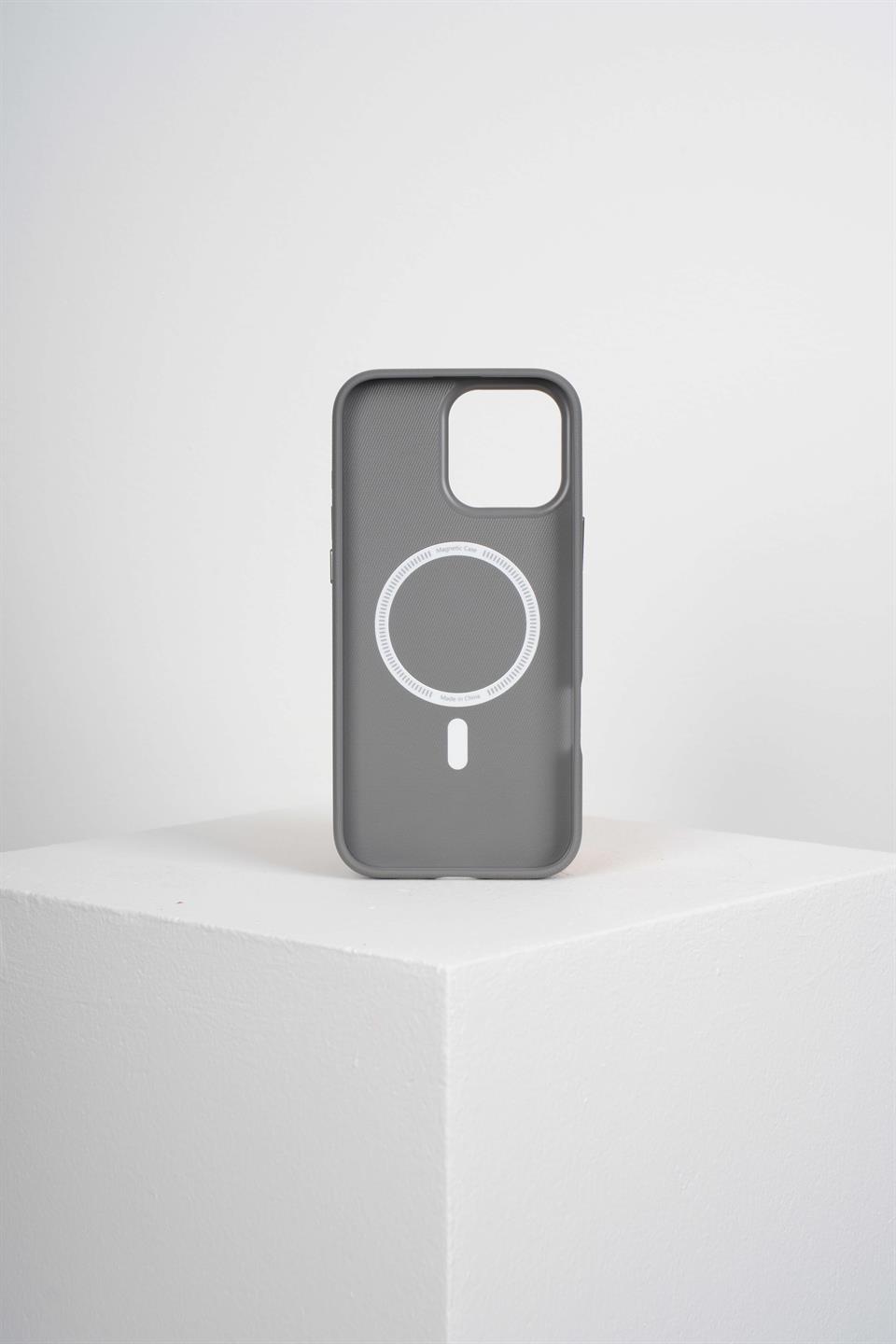 Luxe Iphone 16 Pro Max Gri Manyetik Özellikli Kılıf