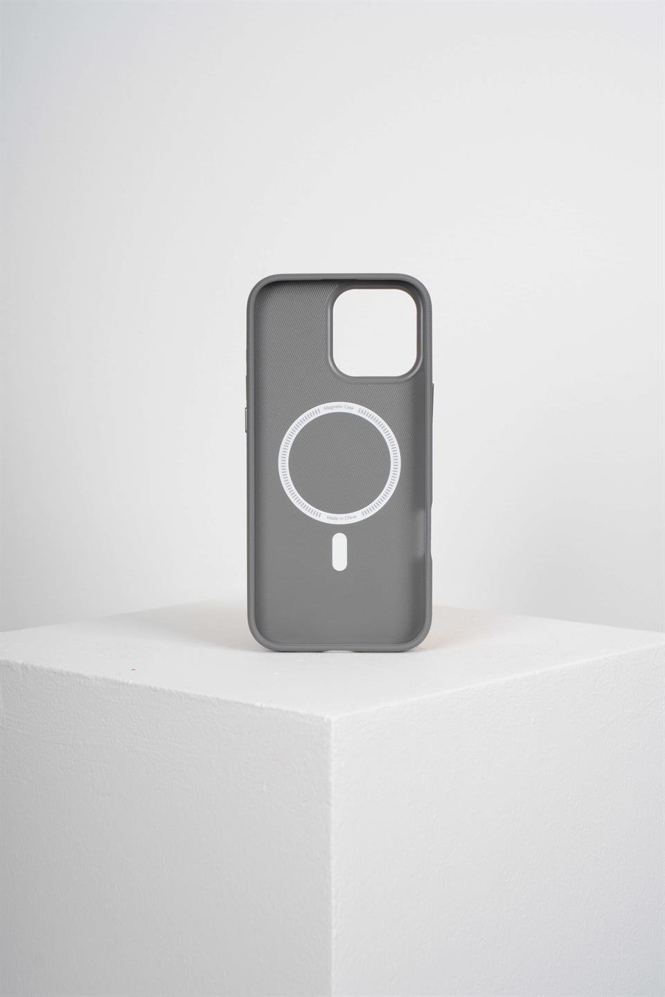 Luxe Iphone 16 Pro Gri Manyetik Özellikli Kılıf