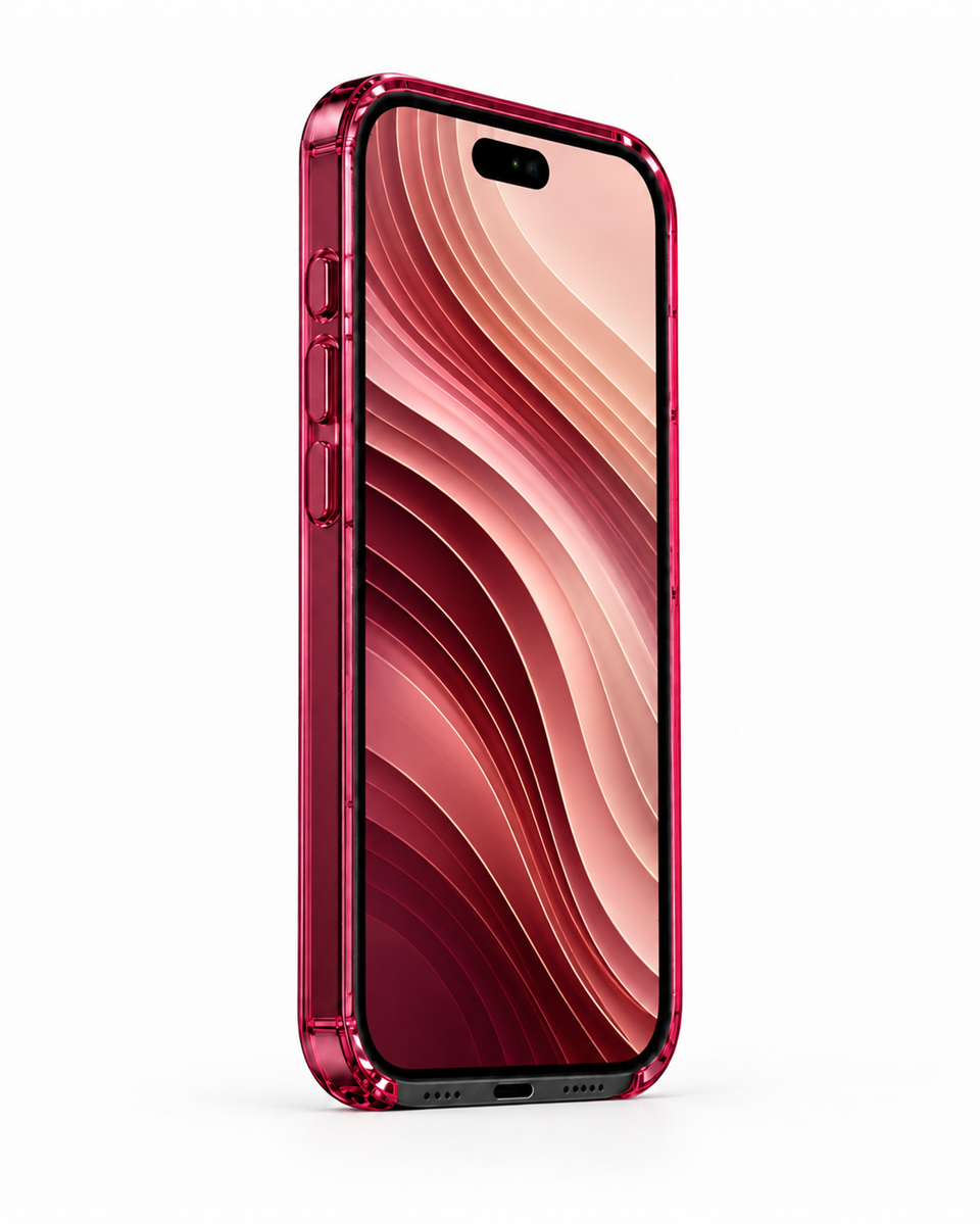 ClearCase Bordo iPhone 18 Pro Manyetik Şeffaf Kılıf