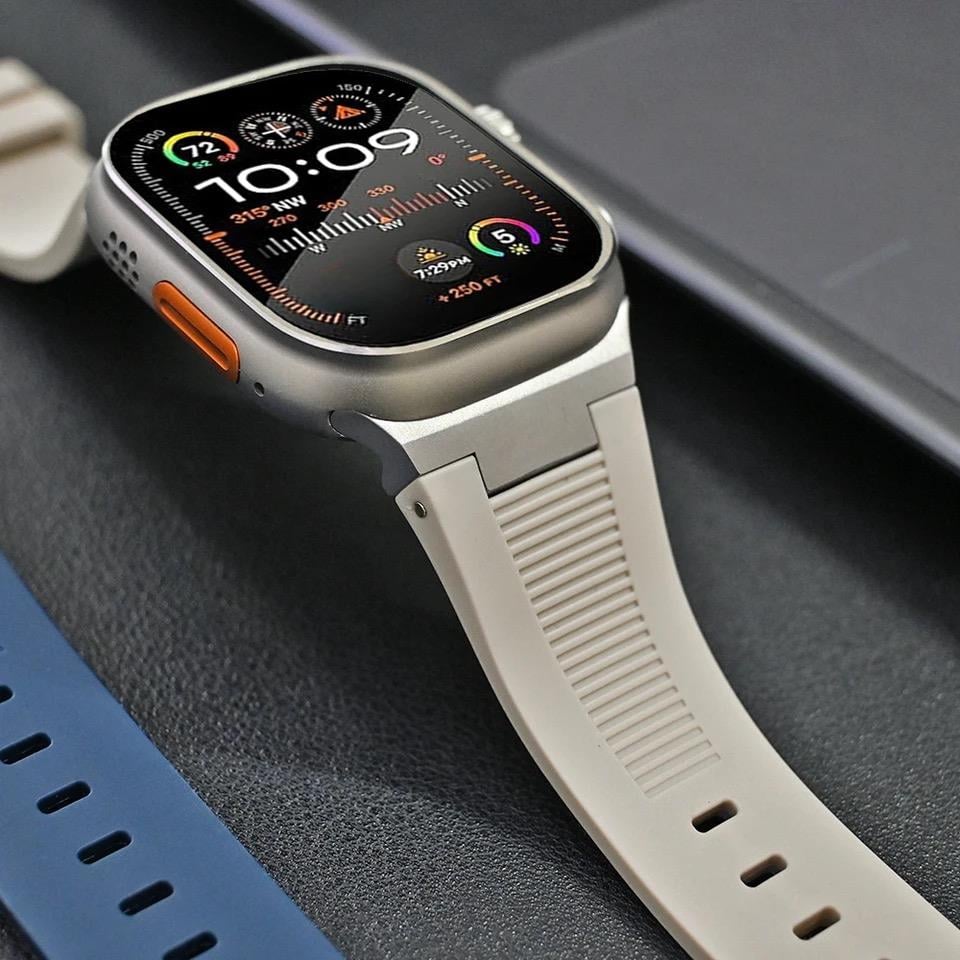 Apple Saat Kordonu Duke BEYAZ  Ultra 2 49mm bant 42mm 44mm 45mm Mecha bilezik için IWatch serisi 9 8 7 6 5 4 Se 3 2