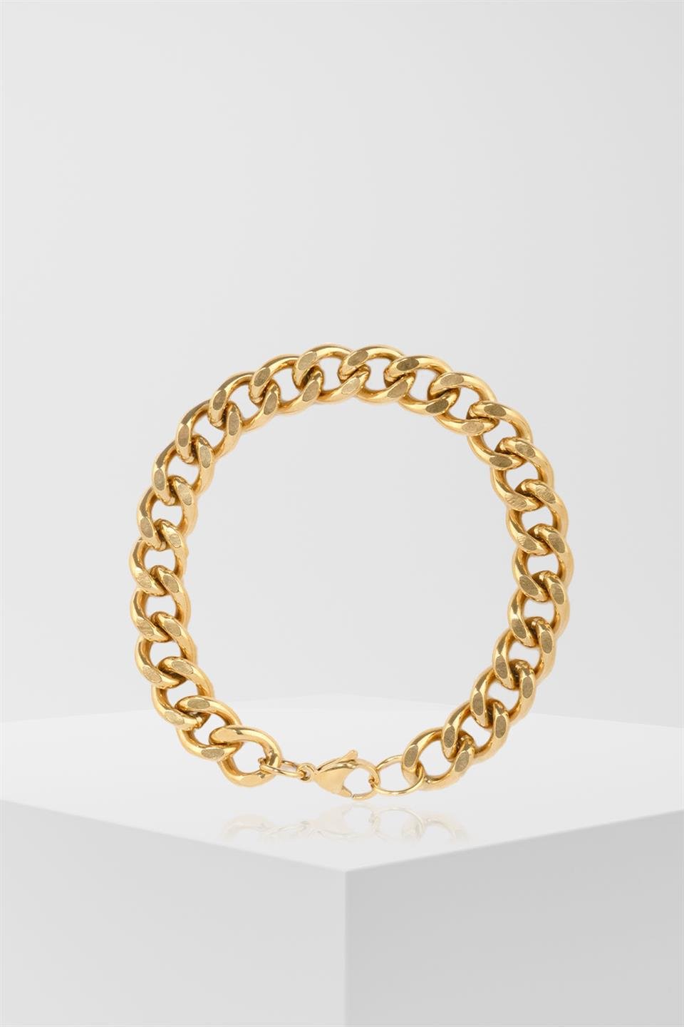 CHAIN BANGLE GOLD STEEL BRACELET